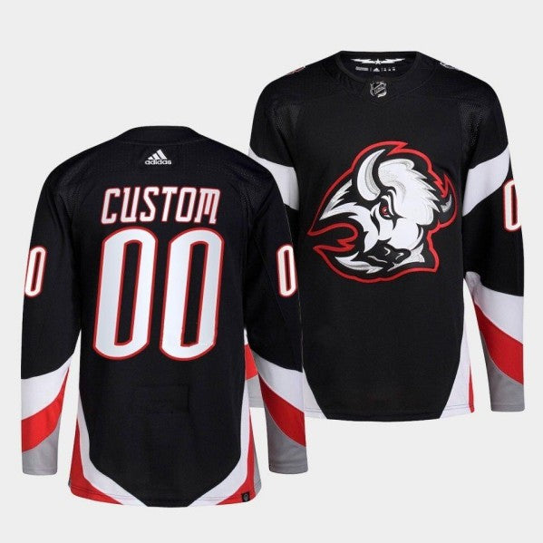 Custom Buffalo Sabres black jersey