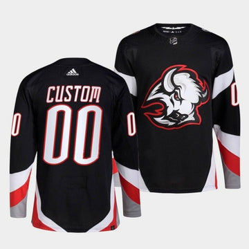 Custom Buffalo Sabres black jersey