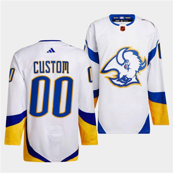 Custom Buffalo Sabres white Reverse Retro jersey