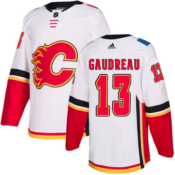 Johnny Gaudreau Calgary Flames white Away jersey