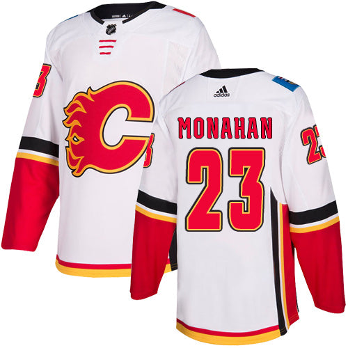Sean Monahan Calgary Flames white Away jersey