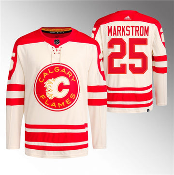 Jacob Markstrom Calgary Flames cream Classic jersey