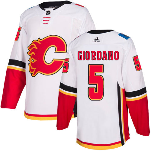 Mark Giordano Calgary Flames white Away jersey