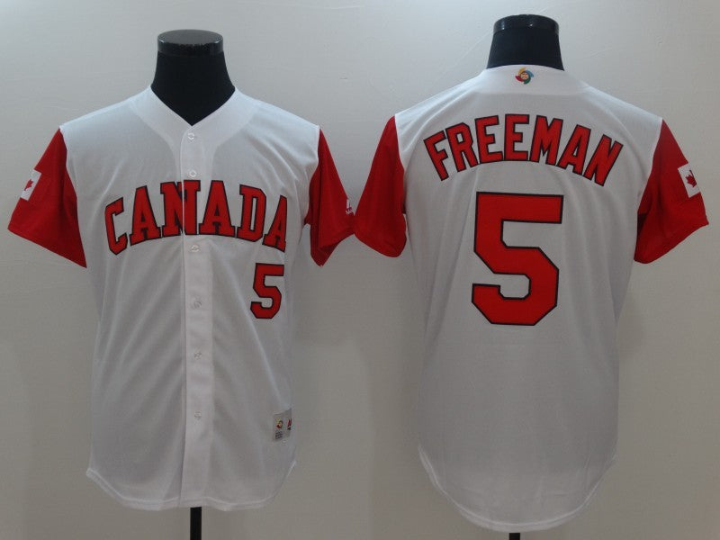 Freddie Freeman Canada Baseball white Classic jersey