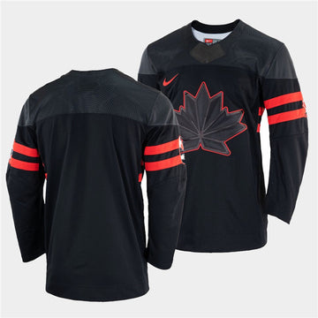 Custom Team Canada black jersey