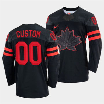 Custom Team Canada black jersey