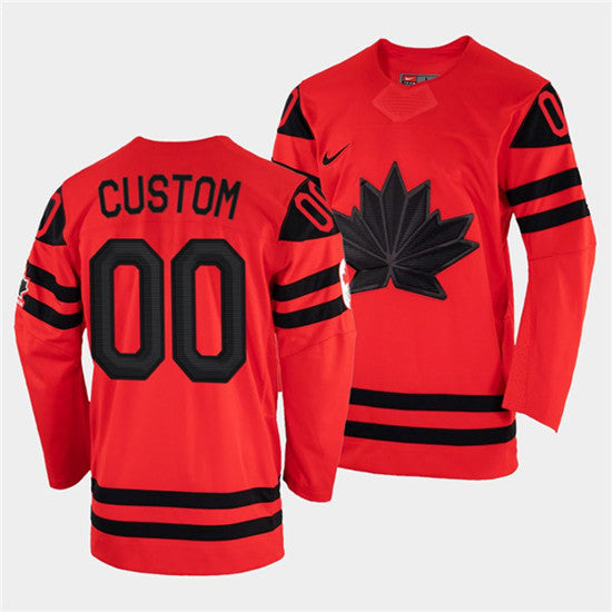 Custom Team Canada red jersey