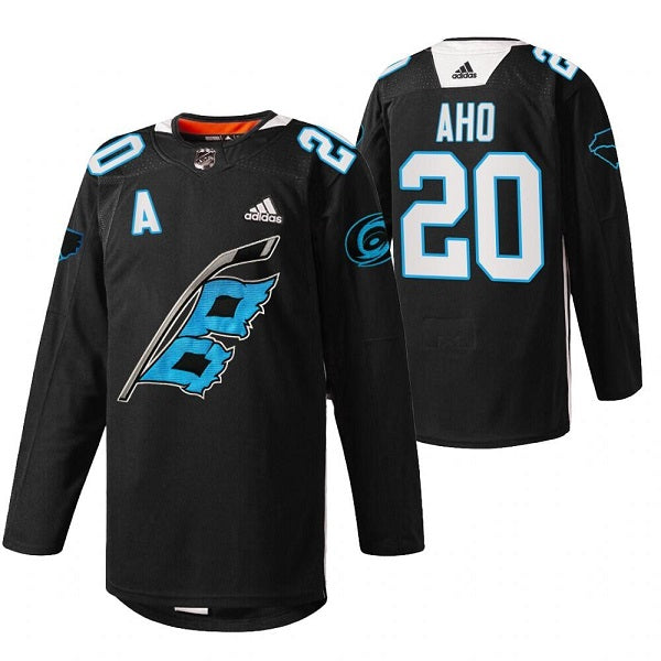 Sebastian Aho Carolina Hurricanes black jersey