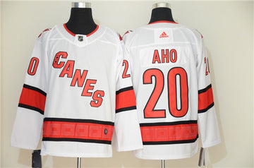 Sebastian Aho Carolina Hurricanes white jersey