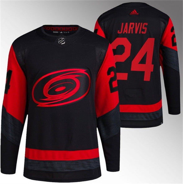 Seth Jarvis Carolina Hurricanes black Stadium Series jersey