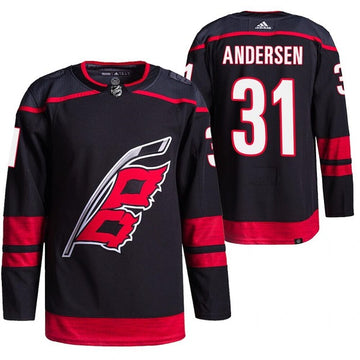 Frederik Andersen Carolina Hurricanes black Alternate jersey