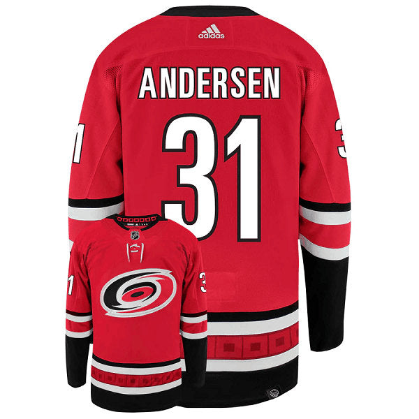 Frederik Andersen Carolina Hurricanes red jersey