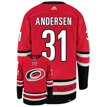Frederik Andersen Carolina Hurricanes red jersey