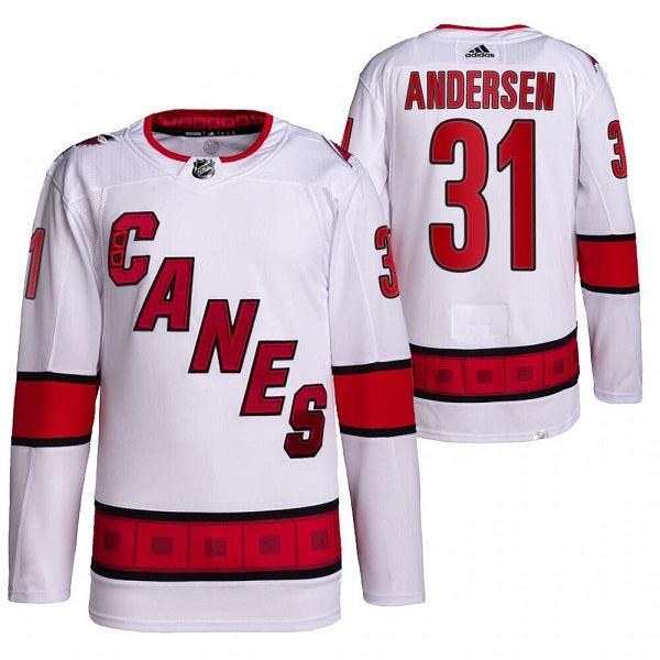 Frederik Andersen Carolina Hurricanes white jersey