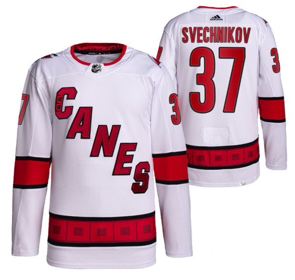 Andrei Svechnikov Carolina Hurricanes white Away jersey
