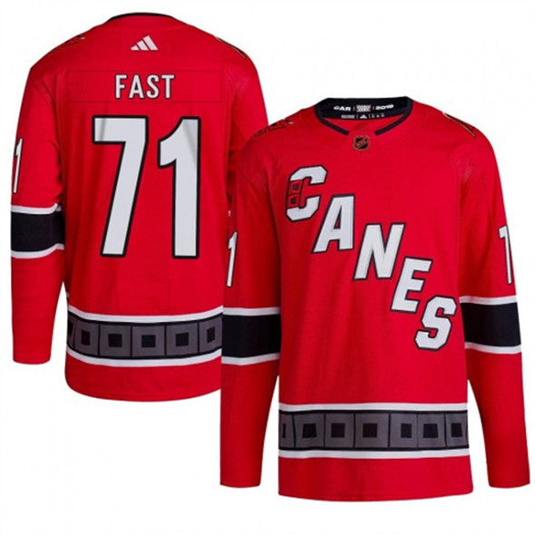 Jesper Fast Carolina Hurricanes red Reverse Retro jersey