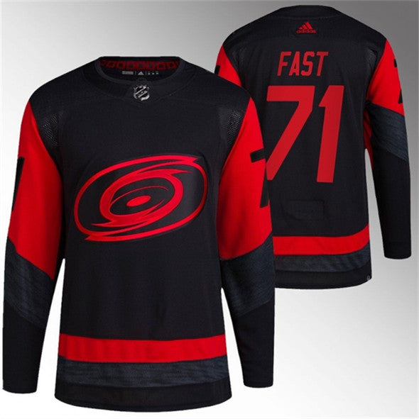 Jesper Fast Carolina Hurricanes black Stadium Series jersey