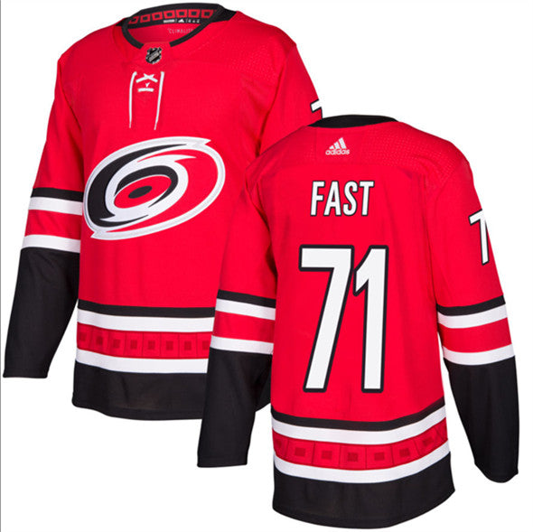 Jesper Fast Carolina Hurricanes red jersey