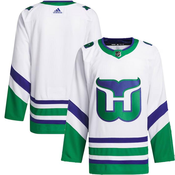 Custom Carolina Hurricanes white jersey