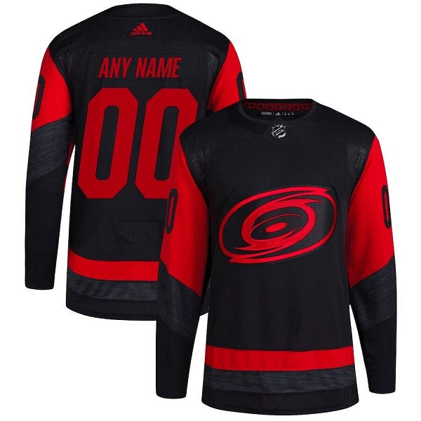 Custom Carolina Hurricanes black jersey