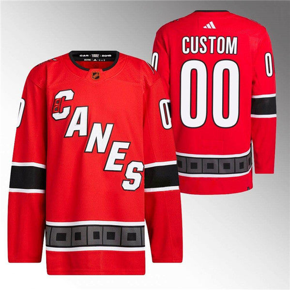 Custom Carolina Hurricanes red Reverse Retro jersey