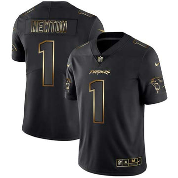 Carolina Panthers #1 Cam Newton 2019 Black Gold Edition Jersey