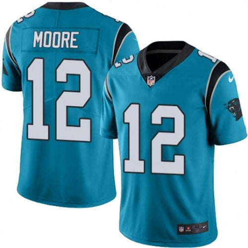 Carolina Panthers #12 DJ Moore Blue Jersey