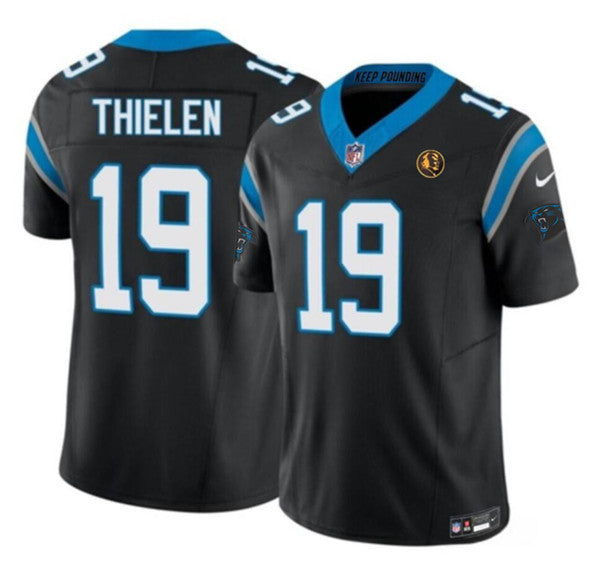 Adam Thielen Carolina Panthers black FUSE jersey