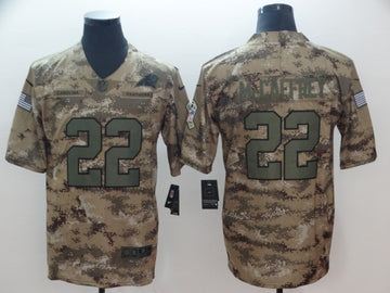 Carolina Panthers #22 Christian McCaffrey 2018 Camo Salute To Service Jersey