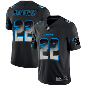Carolina Panthers #22 Christian McCaffrey Black 2019 Smoke Fashion Jersey
