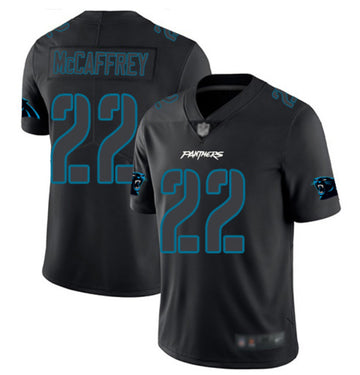 Carolina Panthers #22 Christian McCaffrey Black Impact Jersey