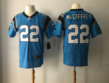 Carolina Panthers #22 Christian McCaffrey Blue Elite Jersey