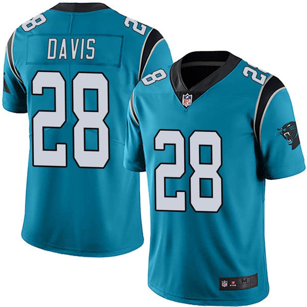 Carolina Panthers #28 Mike Davis Blue Jersey
