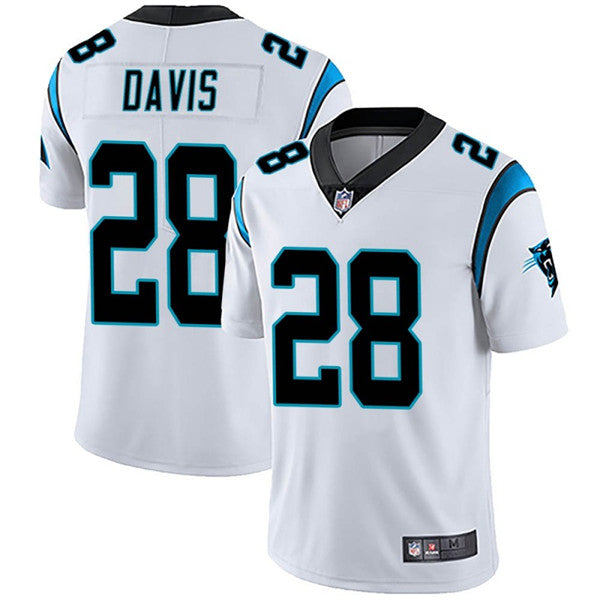 Carolina Panthers #28 Mike Davis White Jersey