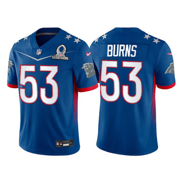 Carolina Panthers #53 Brian Burns 2022 Royal Pro Bowl Jersey