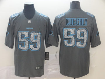 Carolina Panthers #59 Luke Kuechly 2019 Gray Fashion Static Jersey