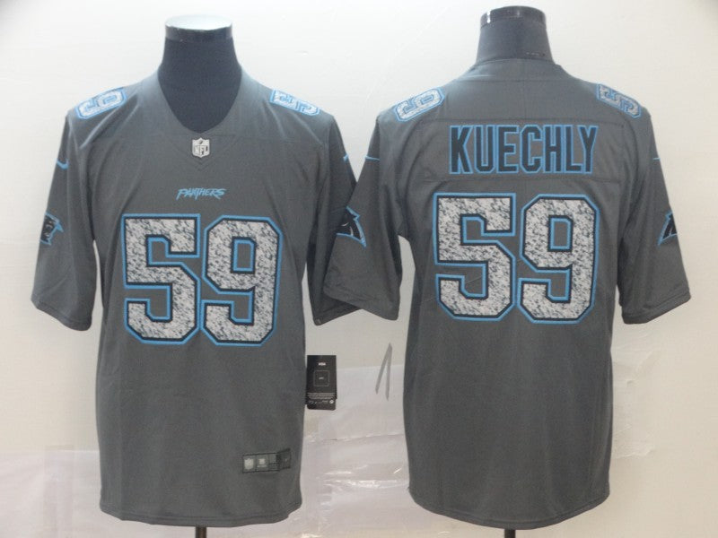 Carolina Panthers #59 Luke Kuechly 2019 Gray Fashion Static Jersey