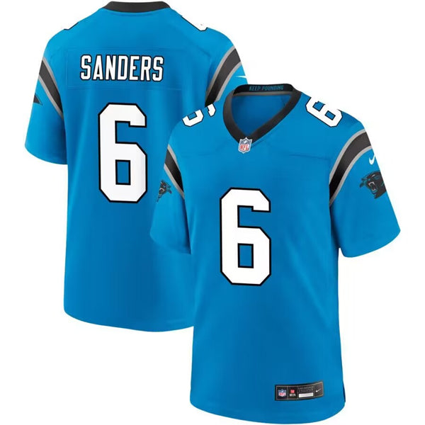 Miles Sanders Carolina Panthers blue Game jersey