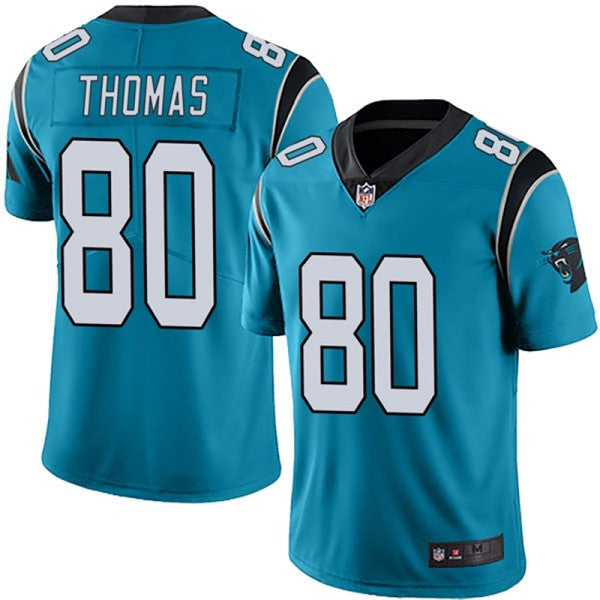 Carolina Panthers #80 Ian Thomas Blue Jersey