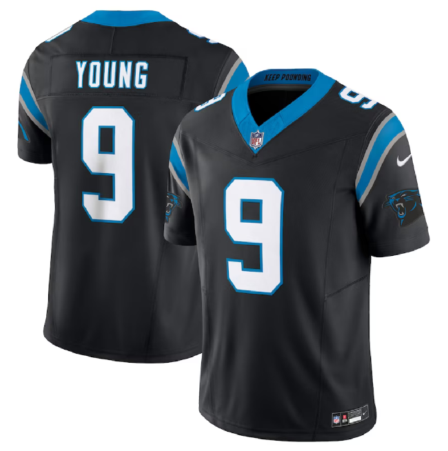 Bryce Young Carolina Panthers black FUSE jersey
