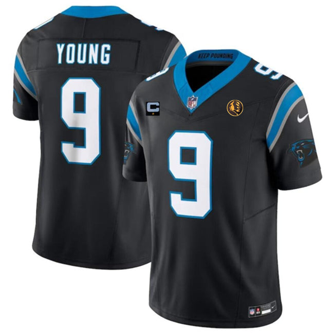 Bryce Young Carolina Panthers black FUSE jersey