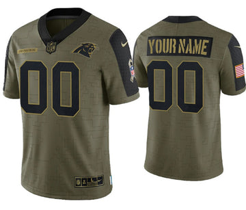 Carolina Panthers 2021 Olive Salute To Service Jersey