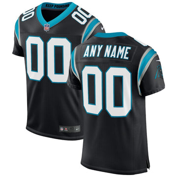 Carolina Panthers Black Custom Elite Jersey