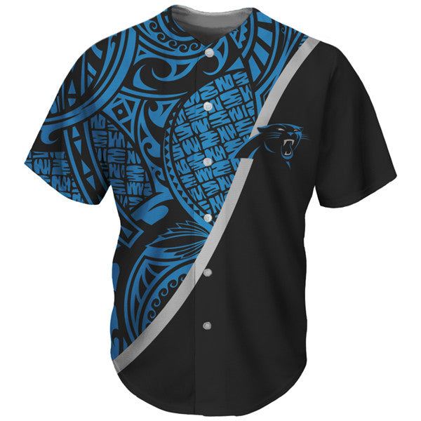 Carolina Panthers Blue-Black Baseball Jersey