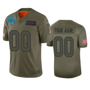 Carolina Panthers Customized 2019 Camo Salute To Service Jersey