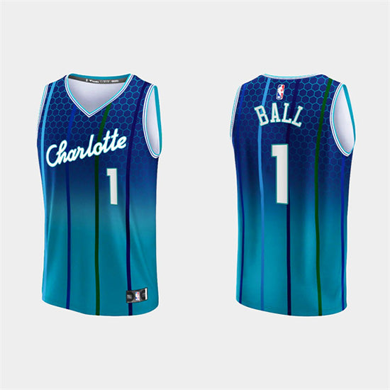 LaMelo Ball Charlotte Hornets blue jersey