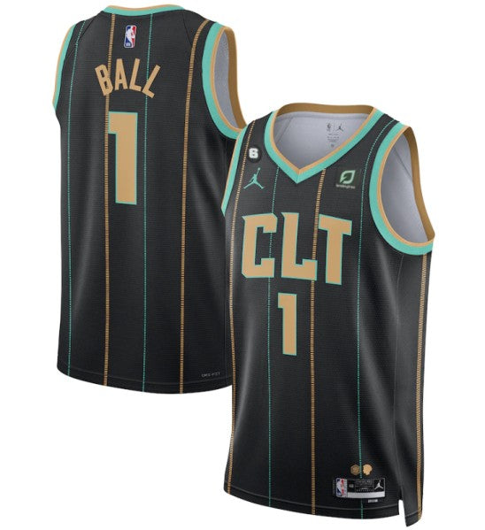 LaMelo Ball Charlotte Hornets black City Edition jersey