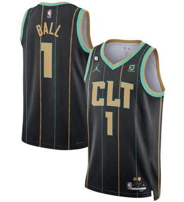 LaMelo Ball Charlotte Hornets black City Edition jersey
