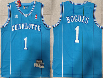 Muggsy Bogues Charlotte Hornets blue Throwback jersey