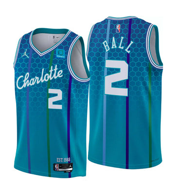 Charlotte Hornets blue jersey